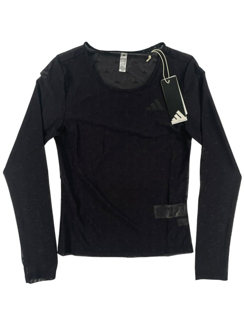 Adidas PrimeLift Essentials Workout Mesh Black Gym T-Shirt Women's Size XS NEW